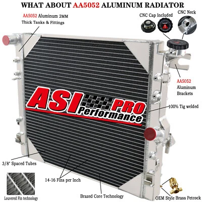 Aluminum Radiator for 2007-2017 Jeep Wrangler JK 3.6L 3.8L 2008 2009 2015 2016 Foto 1 de 4