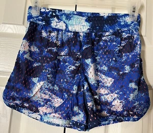 Girl’s Blue athletic shorts With Wide Waistband - Picture 1 of 3