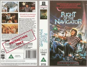 Flight Of The Navigator - Sample Promotion CBS FOX VHS Video Sleeve Cover - RARE - Picture 1 of 1
