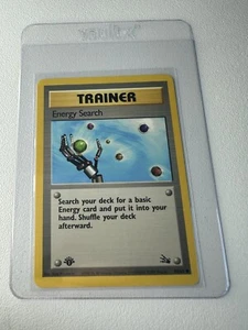 Energy Search 1st Edition Fossil 59/62 HD Photos Mint WOTC Vintage Pokemon - Picture 1 of 10