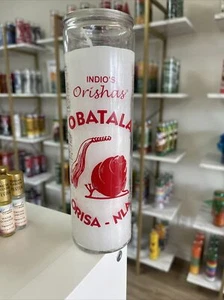 Obatala Veladora weiß Santeria / Orisha Obatala spirituelle Kerze weiß - Bild 1 von 2