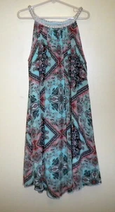 Pinky Gorgeous Paisley Sundress w/Sparkling Braided Neckline -10/12 (L) -Lined - Picture 1 of 4