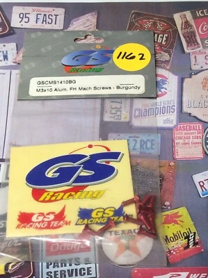 GS Racing GSCTS1312BG Aluminum FH S/T Screws {M3x12} NewInPack USA Shipped - Image 1 of 2