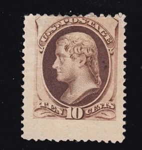 US 188 10c Jefferson Unused Avg-F appr SCV $600 (BB4) - Picture 1 of 2