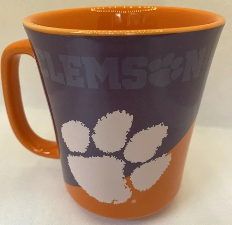 Clemson Tigers Orange Purple cup Paw Print Cover