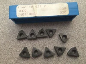 Seco R166 10 621 2 239 020 Threading Lathe Carbide Inserts 10 Pcs Tools New - Picture 1 of 1
