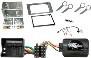 KIT DE MONTAJE DE CONTROLES DE DIRECCIÓN DOBLE GRIS OSCURO FACIA STALK PARA FORD MONDEO 04-07 - Imagen 1 de 1