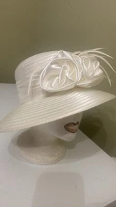 Pretty White Church Dress Hat By Swan - Picture 1 of 8