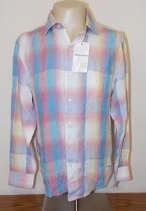 Men's Tommy Bahama Sunday Ombre Long Sleeve Linen Shirt Small Multi-Color NWOT - Picture 1 of 6