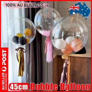 45 cm Super Transparent Bubble Balloon Jumbo Helium Clear BOBO Wedding Party 16" - Picture 1 of 12