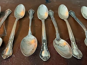 Gorham Sterling Silver Chantilly Demitasse Spoons (11) Early Lion Anchor Mark - Picture 1 of 4
