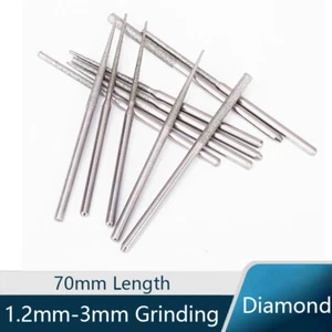 Mini Drill Diamond Grinding Coated 6mm Shank Bur Bit Rotary Tool Length Burr - Picture 1 of 10