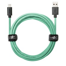 JuicEBitz 20awg USB Long Charger Cable for iPad & iPhone 6s 7 8 X XR XS 11 12 Midnight Green 2 M