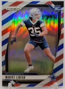π2024 Panini Prizm Marist Liufau Red White and Blue Prizm Rookie RC #372π - Picture 1 of 3