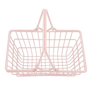 Cesta de compras rosa para niños pequeños cocina carro de mano supermercado - Imagen 1 de 12