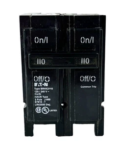 NEW Eaton BRHX2110 Breaker 110A 2-Pole 120/240V 22kAIC Quicklag BRHX Plug-On - Picture 1 of 1