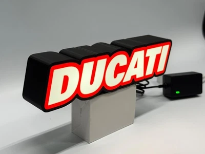 Светодиодный настольный гаражный знак Ducati на заказ ширина 10 дюймов настенное искусство декор подарок или магазин - Изображение 1 из 4
