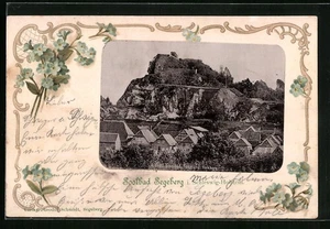 Segeberg i. Schleswig-Holstein, Ortsansicht mit Kalkberg, Ansichtskarte 1900  - Picture 1 of 2