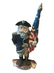 June McKenna Patriotic Santa Valley Forge signiert 2.8.97 Flatback - Bild 1 von 6