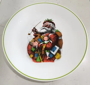 Corning Designs Christmas Santa Dinner Plate Collection Dish 10.25" Vintage 1981 - Picture 1 of 9