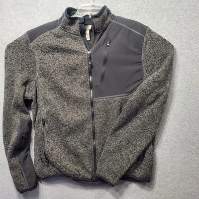 Champion Hombre’s Summit Suéter Chaqueta Polar Gris Negro Talla M Cremallera Completa Exterior Foto 1 de 4