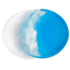 Rolling Tray Mold for Resin, Large Round Serving Tray Mold with Edges, Plate ... - Picture 1 of 7