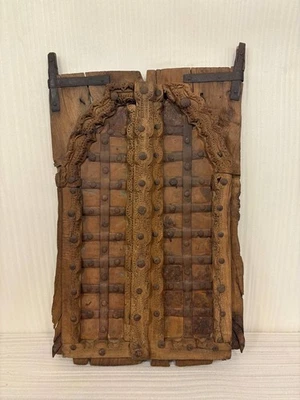 Hand-Carved Shekhawati Window Frame: Antique Indian Wall Decor Windows - Image 1 of 4