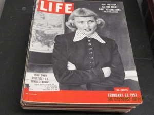 LIFE MAGAZINE 1953 FEBRUARY 23 NELL OWEN THE PRETTIEST US SCHOOLTEACHER - Foto 1 di 1