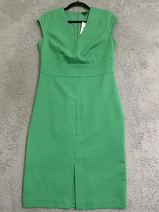 Ann Taylor Kleid Größe 6 Kelly grün Flügelärmel V-Ausschnitt Etui neu mit Etikett Büro Karriere - Bild 1 von 9