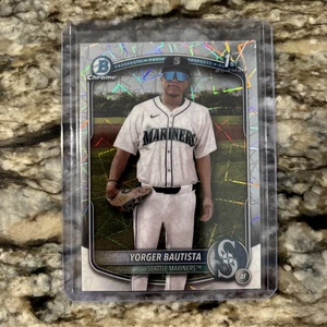 2025 1st Bowman Chrome YORGER BAUTISTA MOJO REFRACTOR #BCP-194 Mariners - Picture 1 of 2