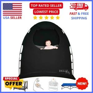 Slumber Pod Blackout Tent for Pack and Play – Portable Baby Sleep Pod Crib Cover - Picture 1 of 7