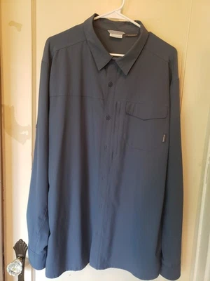 Columbia Omni Shield Blue Button Down Men's Long Sleeve Shirt Size XL - Image 1 of 4