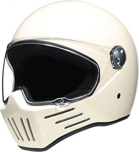 Vintage Full Face Motorcycle Helmet Jet Moto Cruiser Scooter Unisex Adult-DOT A - Picture 1 of 27