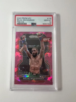2022 Panini Prizm UFC - Belal Muhammad #119 - Pink Ice Prizm - PSA 10 - Image 1 of 2