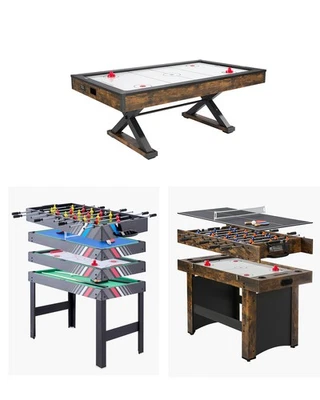 Uimoso 48/54/84" Multi-Game Table: Air Hockey, Foosball, Ping Pong, and More - Image 1 of 4