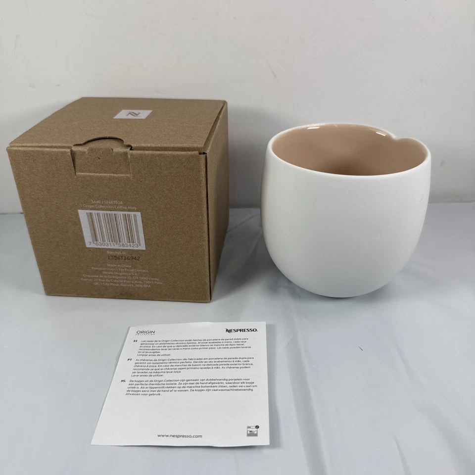 Nespresso double wall - ORIGIN Collection Porcelain White & Mauve