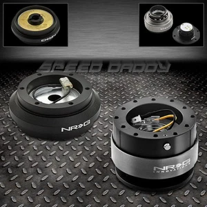 NRG STEERING WHEEL SHORT HUB+GEN 2.0 BLACK QUICK RELEASE FOR 88-91 CIVIC/INTEGRA - Picture 1 of 1