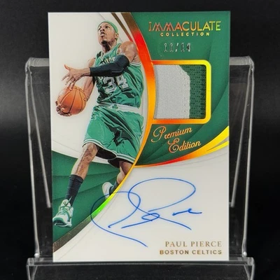 Paul Pierce 2018-19 Immaculate Collection Premium Edition Patch Auto 11/14 - Image 1 of 4