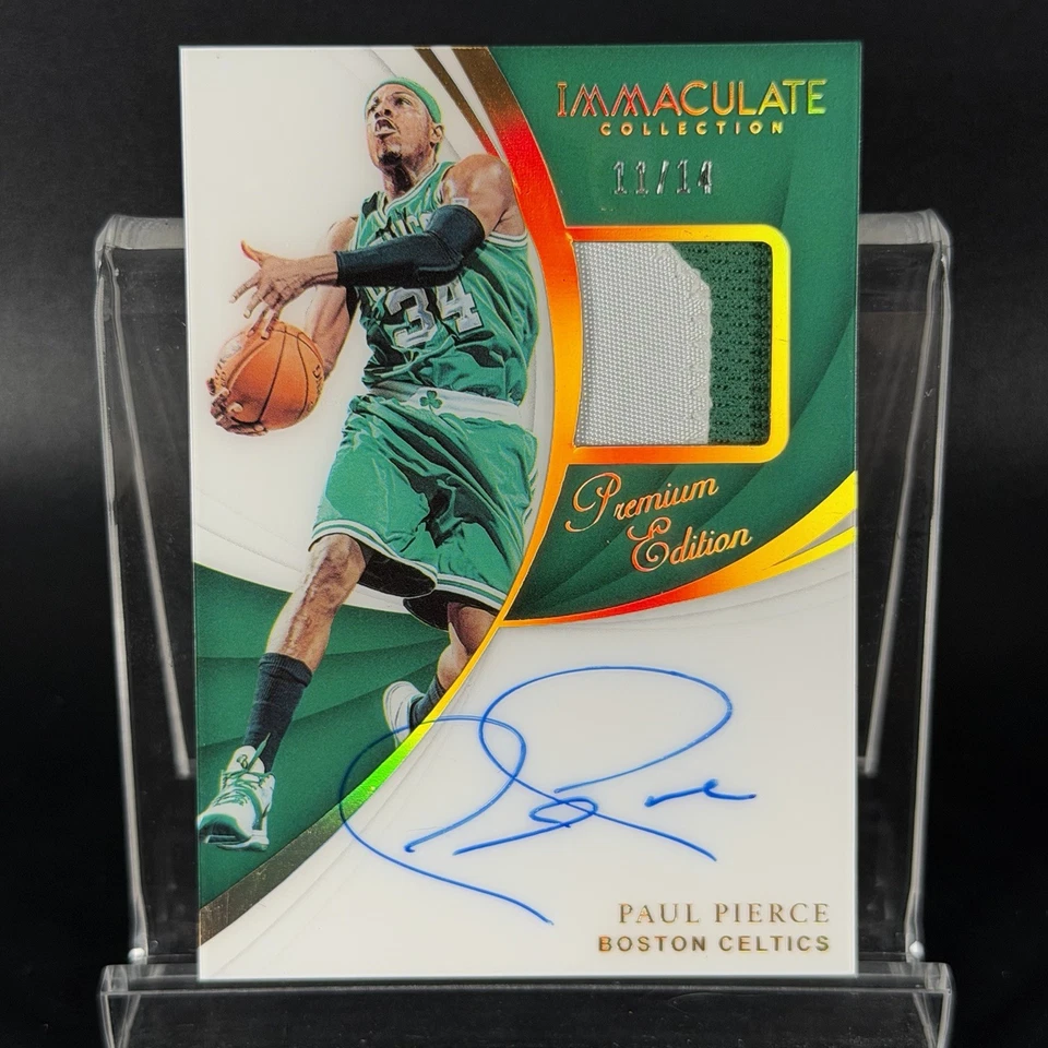 Paul Pierce 2018-19 Immaculate Collection Premium Edition Patch Auto 11/14 - Image 1 of 4