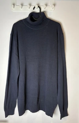 BRAVE SOUL - ROLL NECK SWEATER - SIZE XL - NAVY BLUE - Image 1 of 4