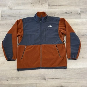 The North Face Jacket Men's XXL Orange Gray Fleece Full Zip Denali Pockets - Picture 1 of 15