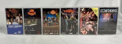 NIGHT RANGER Cassette Tape Lot x6 Midnight 7 Wishes Big Life Greatest SCORPIONS - Image 1 of 4
