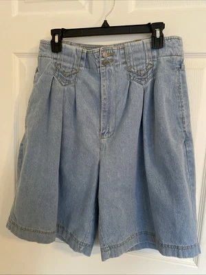 Pantalones cortos de jean vintage Jordache de cintura alta para mujer talla 17/18 plisados Foto 1 de 4