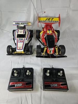 Lot 2 Vintage Tyco RC Cars | Mini Hopper - Jet Aero Hopper | Remote Controls - Image 1 of 4