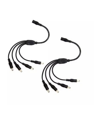 1 to 4 Way Channel DC Power Splitter Adapter Cable Cord for CCTV Security Camera - Image 1 of 2