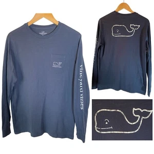Vineyard Vines Youth Sz YXL/18 T Shirt Whale Nautical Beach Preppy Unisex Blue - Picture 1 of 6