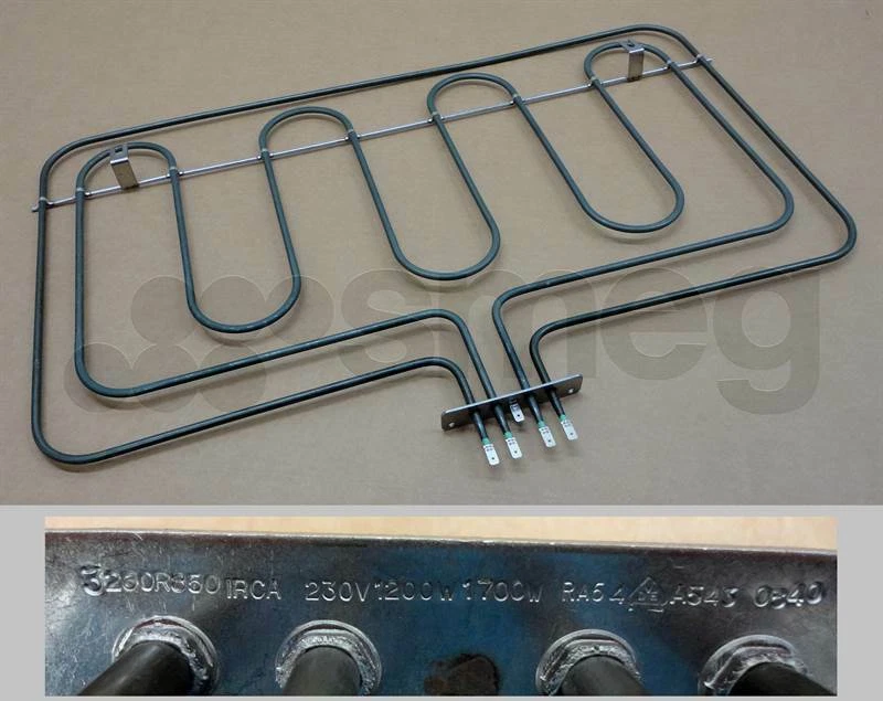 RESISTENZA FORNO ORIGINALE DOPPIA SUPERIORE CUCINA SMEG 90CM CODICE 806890840