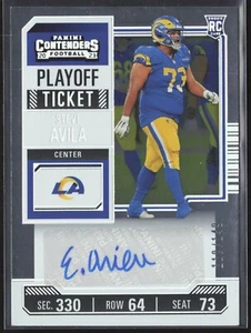 Steve Avila 2023 Contenders Rookie RC #155 Auto Los Angeles Rams/149 - Imagen 1 de 2