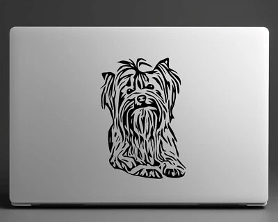 Cute Yorkshire Terrier Vinyl Decal for Dog Lovers - Cut-out Silhouette Sticker - Image 1 of 4