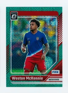 2024-25 Weston McKennie Panini Donruss Optic FIFA Teal Mojo USMNT Card 32/49 - Picture 1 of 3